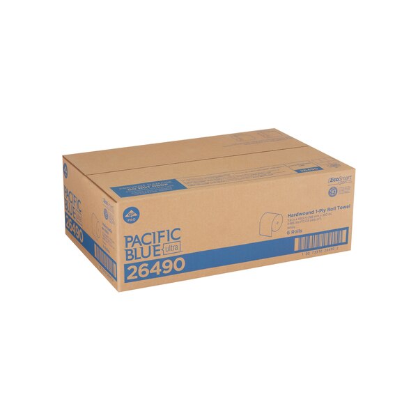 Pacific Blue Ultra Hardwound Paper Towels, 1, 1, 1150 ft, White, 6 PK