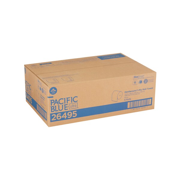 Pacific Blue Ultra Hardwound Paper Towels, 1, 1, 1150 ft, Brown, 6 PK