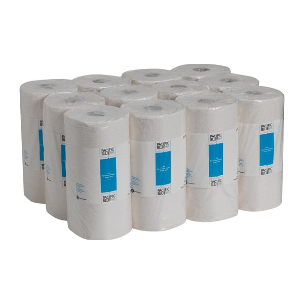 Pacific Blue Select Perforated Roll Paper Towels, 2, 250, 230 ft, White, 12 PK