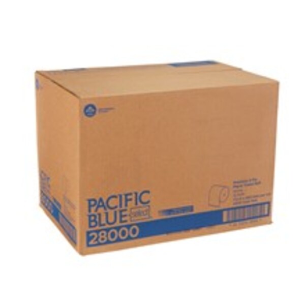 Pacific Blue Select Hardwound Paper Towels, 2, Continuous Roll, 350 ft, White, 12 PK