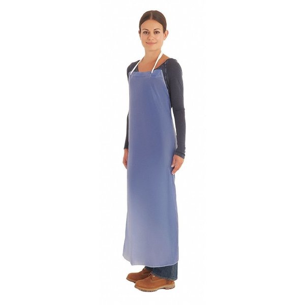 Alphatec Chemical Resistant Bib Apron, Vinyl, Light Duty, 6 mil, 44 in Length, Universal Size