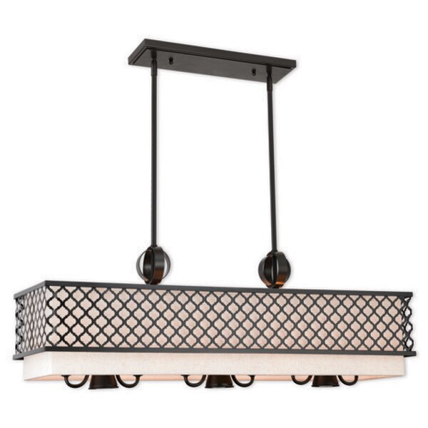 Arabesque 9 Light English Bronze Linear Chandelier