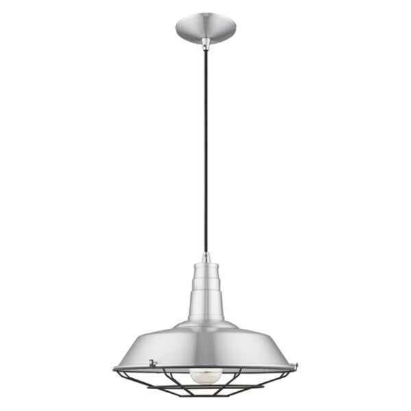 Metal Shade Mini Pendants 1 Light Brushed Aluminum Mini Pendant