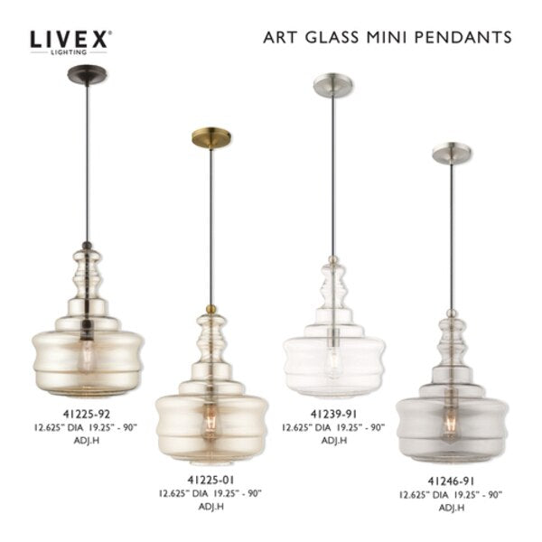 Art Glass Mini Pendants 1 Light English