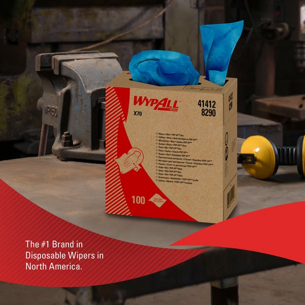 Dry Wipe, Blue, Pop Up Box, Hydroknit, Manufacturing Facility, Automotive Repair Shop, Industry