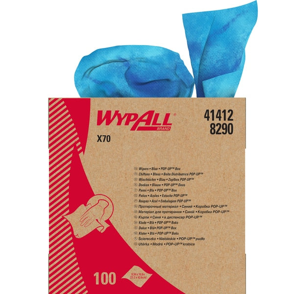 Dry Wipe, Blue, Pop Up Box, Hydroknit, Manufacturing Facility, Automotive Repair Shop, Industry