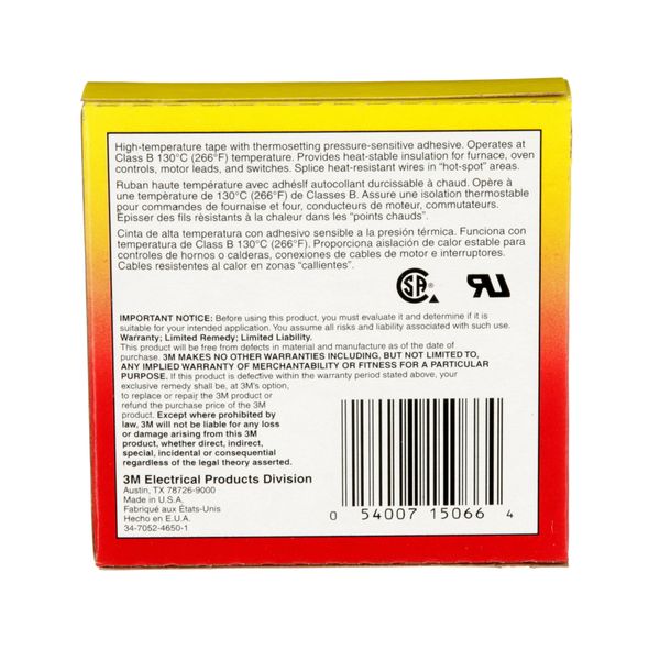 Electrical Tape, 7 mil, 1/2