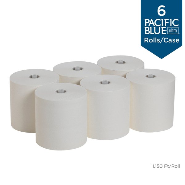 Pacific Blue Ultra Hardwound Paper Towels, 1, 1, 1150 ft, White, 6 PK