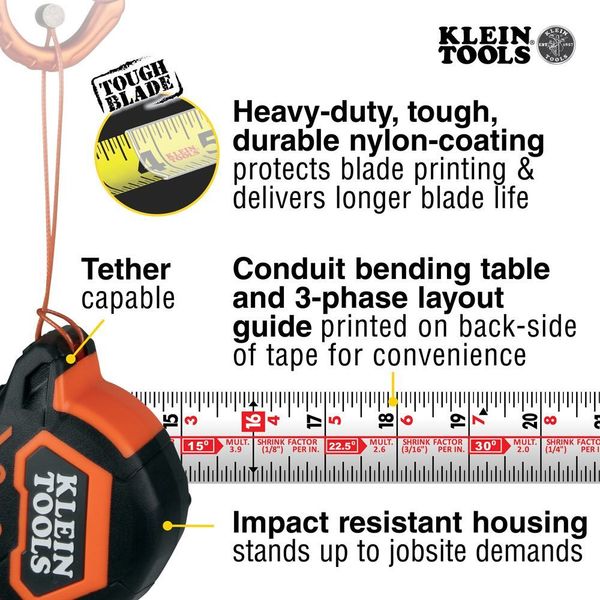 Tape Measure, 16-Foot Magnetic Double-Hook