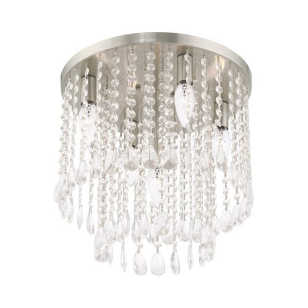 Elizabeth 5 Light Brushed Nickel Ceilin