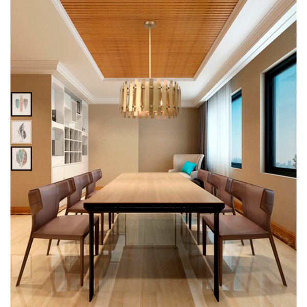 Greenwich 6 Light Natural Brass Pendant
