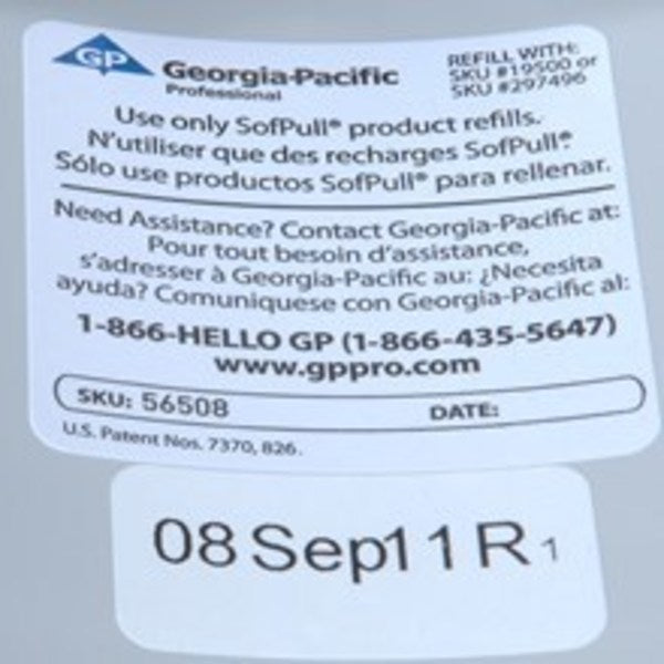 Toilet Paper Dispr, Centerpull, Plastic