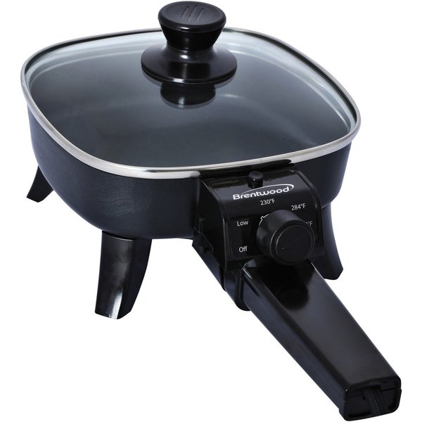 Non-Stick Electric Skillet with Glass Li