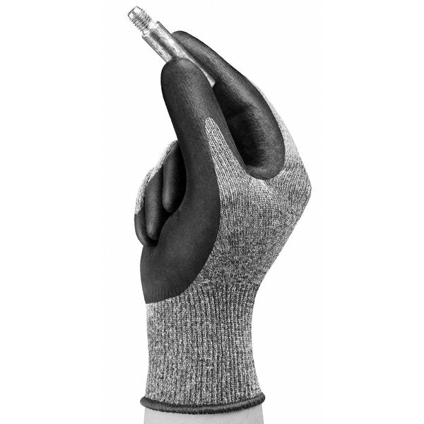 Hyflex, Foam Nitrile Coated Gloves, Palm Coverage, Black, Abrasion Level 3, Large (Size 9), 1 Pair