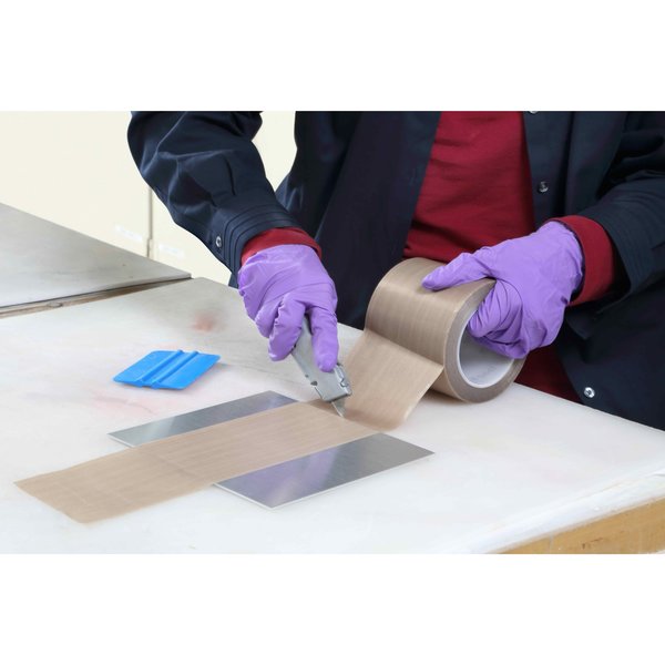 PTFE Glass Cloth Tape, Light Brown, PK24