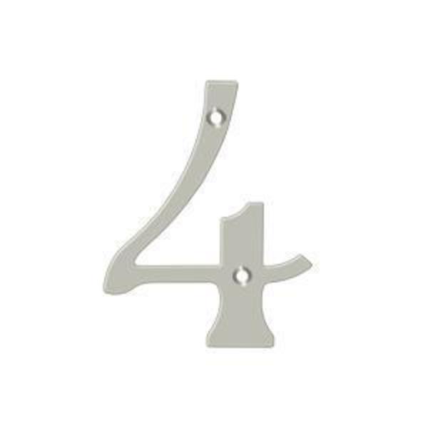 Numbers, Solid Brass Satin Nickel 4