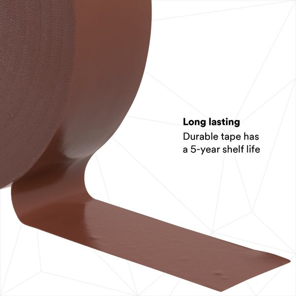 Vinyl Electrical Tape, 35, Scotch, 3/4 in W x 66 ft L, 7 mil thick, Brown, 1 Pack