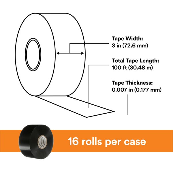 Electrical Tape, 10 mil, 3