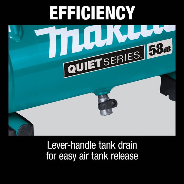 Quiet Series Electric Air Compressor, 1/2 HP, 1.0Gal, Oil-Free