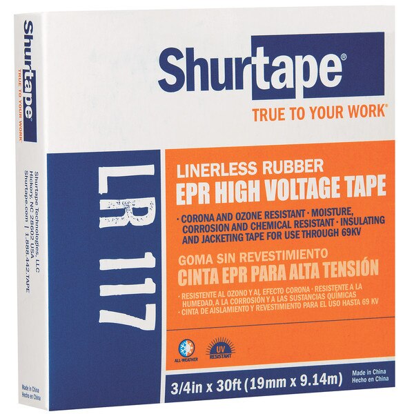 Electrical Tape, Rbr, Blk, 3/4