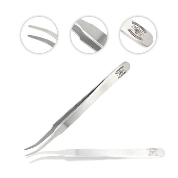 Curved Tapered Flat-Tip Forcep