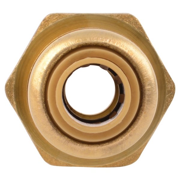 DZR Brass Male Reducing Adapter, 1/4 in Tube Size