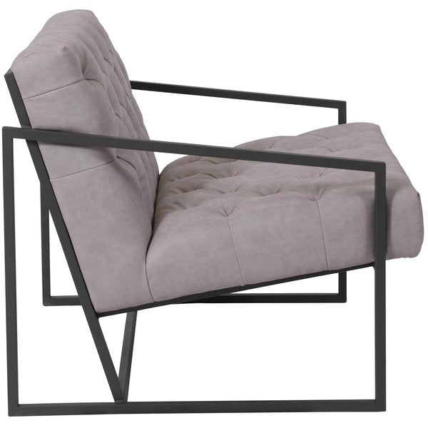 Retro Light Gray Lounge Chair, 29 W 31-3/4