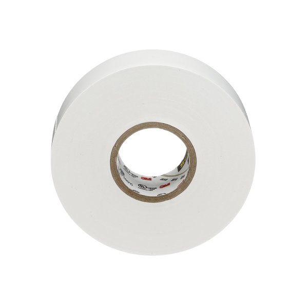 Vinyl Electrical Tape, 35, Scotch, 3/4 in W x 66 ft L, 7 mil thick, White, 1 Pack