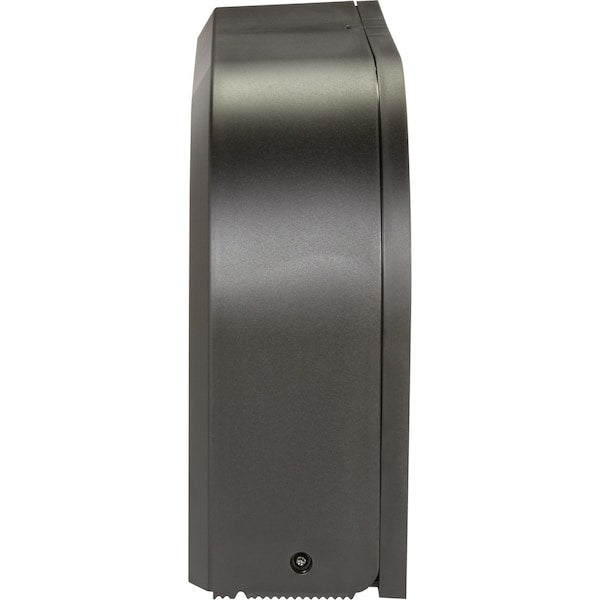 Toilet Paper Dispenser, Horizontal Double Roll, Jumbo Core, Wall Mount, Smoke