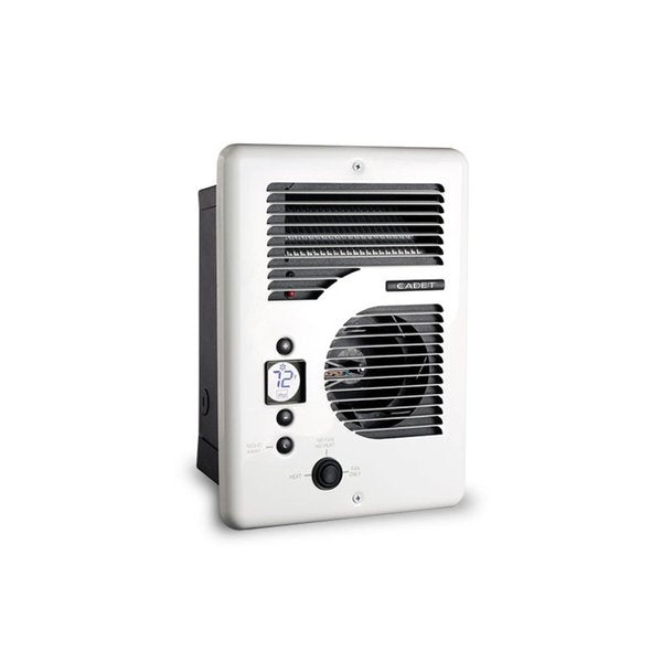 Recessed Electric Wall-Mount Heater, Recessed, 1000/1500/1600W W, 120/208/240V AC, White