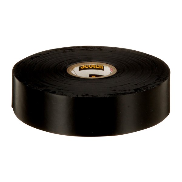 Rubber Electrical Tape, 130C, Scotch, 1 in W x 30 ft L, 30 mil thick, Black, 1 Pack
