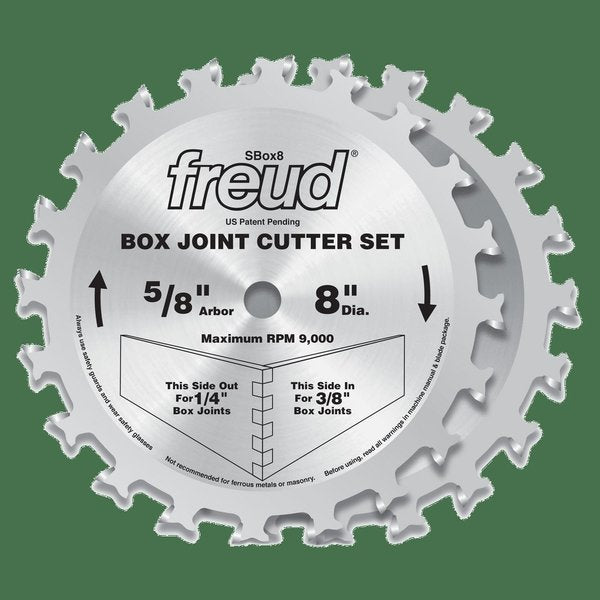 Box Joint Cutter Set, 8