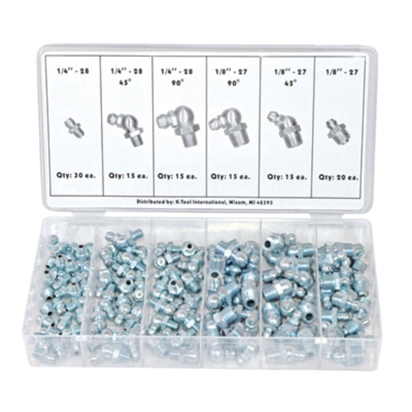 Hydraulic Grease Fitting Assortment, 110 Piece