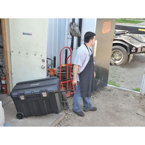 Portable Rolling Tool Box, 50 Gal, Black, 23 in W x 37 1/2 in, D x 23 in H