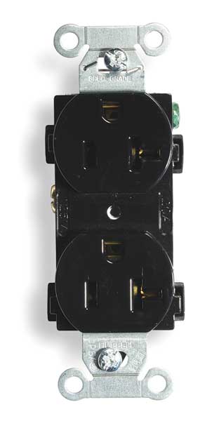 20A Duplex Receptacle 125VAC 5-20R BK