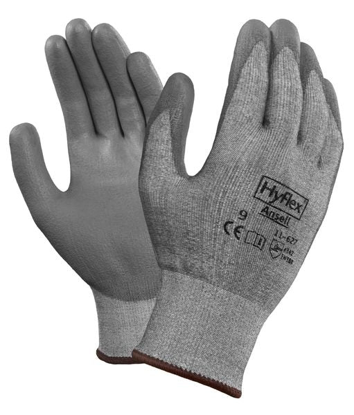 Cut Resistant Coated Gloves, A2 Cut Level, Polyurethane, 6, 1 PR