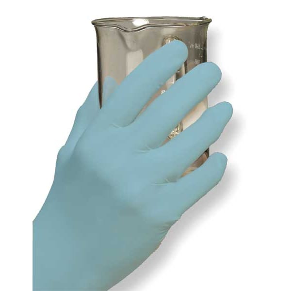 Aloe Coated Exam Gloves, Nitrile, Powder Free, Green, L, 100 PK