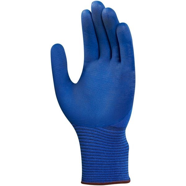 Foam Nitrile Coated Gloves, Palm Coverage, Blue, 6, PR