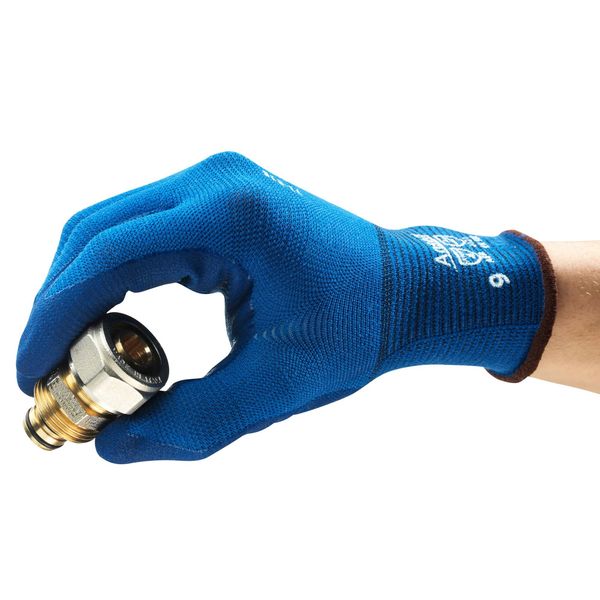 Foam Nitrile Coated Gloves, Palm Coverage, Blue, 7, PR