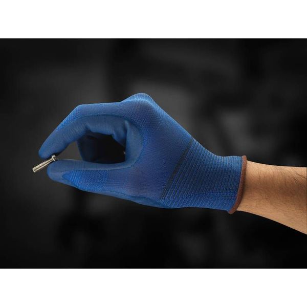 Foam Nitrile Coated Gloves, Palm Coverage, Blue, 7, PR