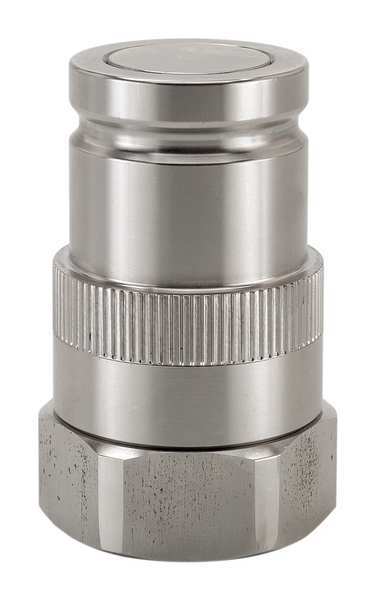 Hydraulic Quick Connect Hose Coupling, 316 Stainless Steel Body, Ball Lock, 3/4