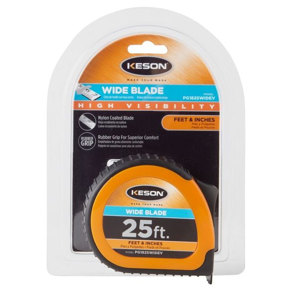 25 ft Tape Measure, 1 3/16 in Blade