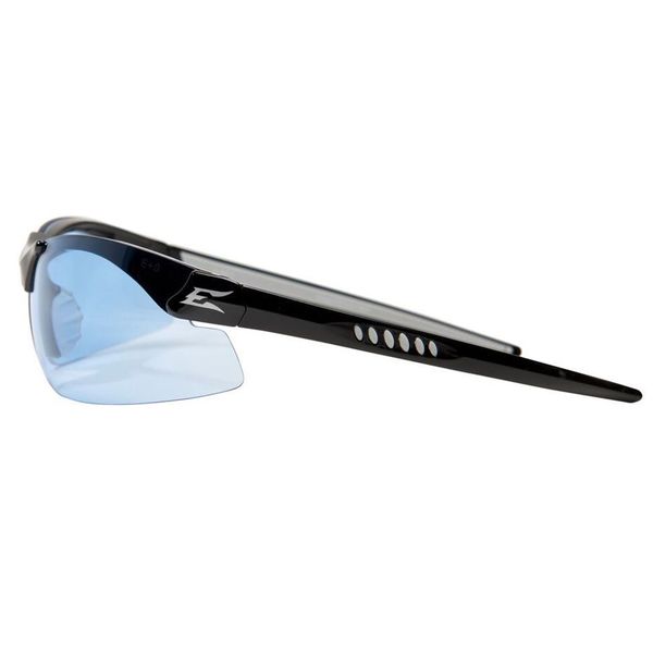 Safety Glasses, Wraparound Light Blue Polycarbonate Lens, Scratch-Resistant