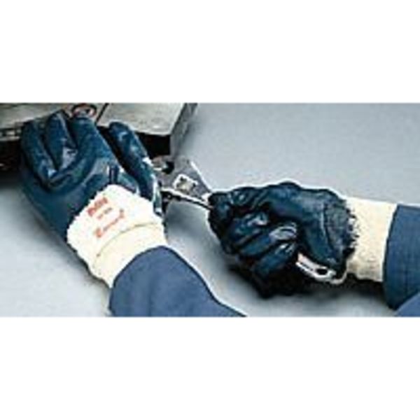 Nitrile Coated Gloves, 3/4 Dip Coverage, Blue, M, PR