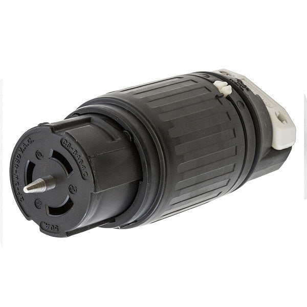 50A Twist-Lock Connector 2P 3W 480VAC BK/WT