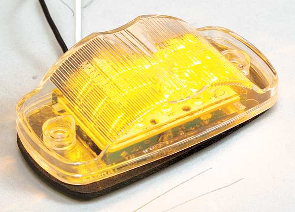 Clearance Light, LED, Amber, Surf, Oval, 4 L