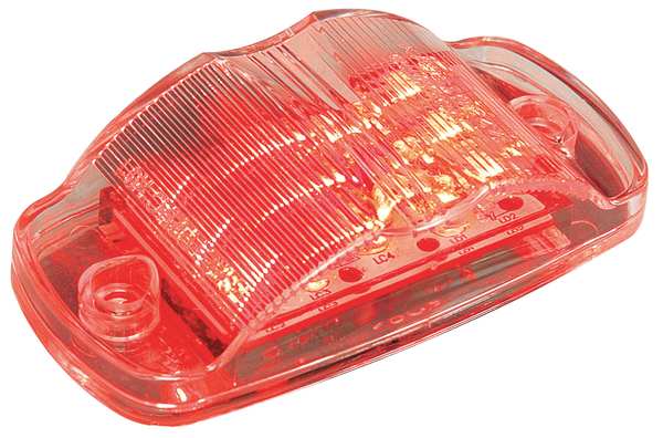 Clearance Light, LED, Red, Surface, Oval, 4 L