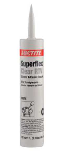 General Purpose RTV Silicone Sealant, 300 mL, Clear, Temp Range -65 to 450 Degrees F