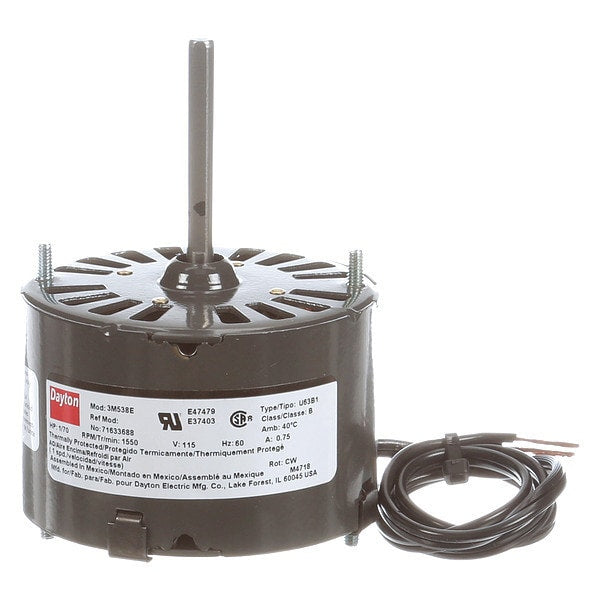 HVAC Motor, 1/70 HP, 1550 rpm, 115V, 3.3