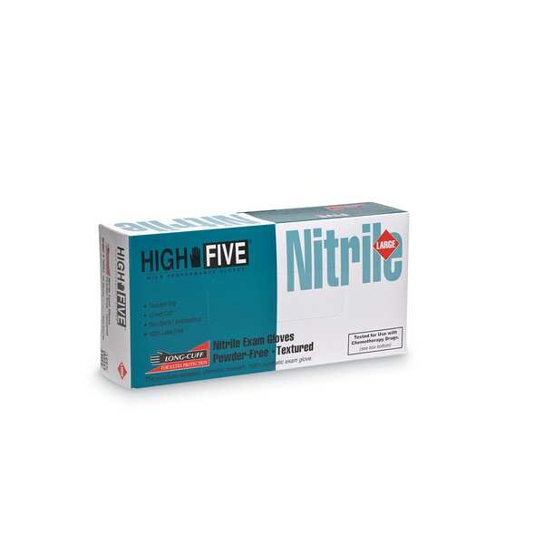 Microflex Disposable Nitrile Gloves, Exam Grade, Fully Textured, Powder-Free, L, Green, 50 Pack